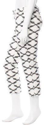Etoile Isabel Marant Printed Cropped Jeans