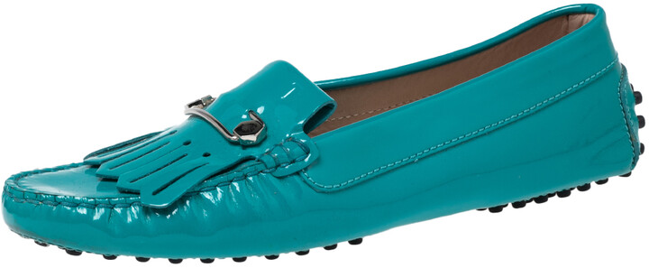Kate Leather And Velvet Loafers in Multicoloured - Tods