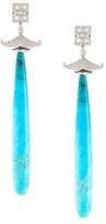 Lydia Courteille diamond and agate drop earrings