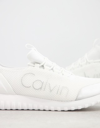 Calvin Klein Jeans Ron sneakers in white - ShopStyle