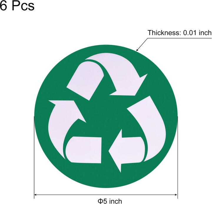 Unique Bargains Recycle Sticker Bin Labels 5 Inch Recycling Vinyl for
