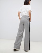 Thumbnail for your product : ASOS DESIGN check wide leg suit pants