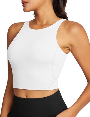 VOOVEEYA Athletic Camisoles with Built in Shelf Bra - Padded