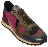 Thumbnail for your product : Valentino Rockrunner Canvas & Leather Sneakers