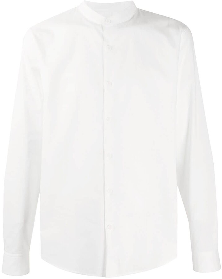 Sandro Mandarin collar cotton shirt - ShopStyle