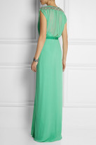Thumbnail for your product : Jenny Packham Embellished silk-georgette gown