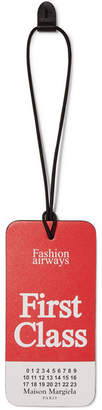 Maison Margiela Printed Leather Luggage Tag - Red
