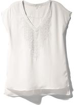 Thumbnail for your product : Aryn K Embroidered V Neck Tee