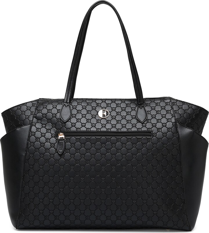 Elle Compass 32L Vegan Leather Monogram Weekender Duffel Bag