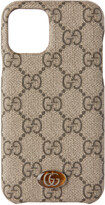 Thumbnail for your product : Gucci Beige Ophidia GG Supreme iPhone 11 Pro Case