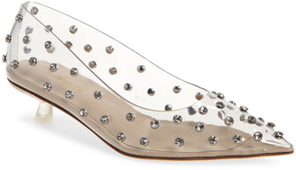 kitten heel rhinestone shoes