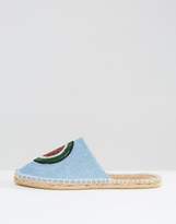 Thumbnail for your product : ASOS JAMMING Wide Fit Patch Espadrille Mules