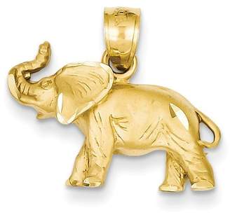 Bijou 14k Diamond-cut Elephant Pendant