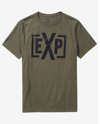 Express olive striped monogram graphic t-shirt