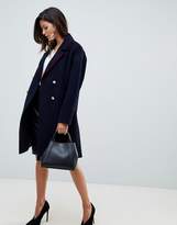 Thumbnail for your product : Morgan military coat with contrast velvet trim detail