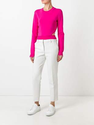 Thierry Mugler cut-out cropped jumper