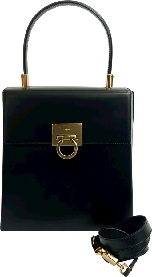 Ferragamo Leather Handbag Shoulder Bag (Pre-Owned)