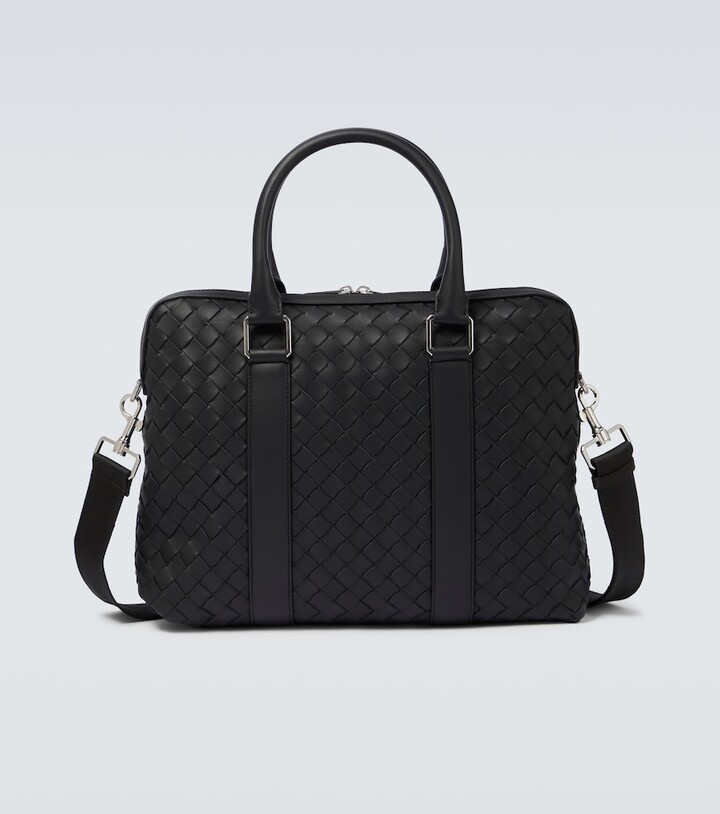 Bottega Veneta Slim Classic Intrecciato leather briefcase