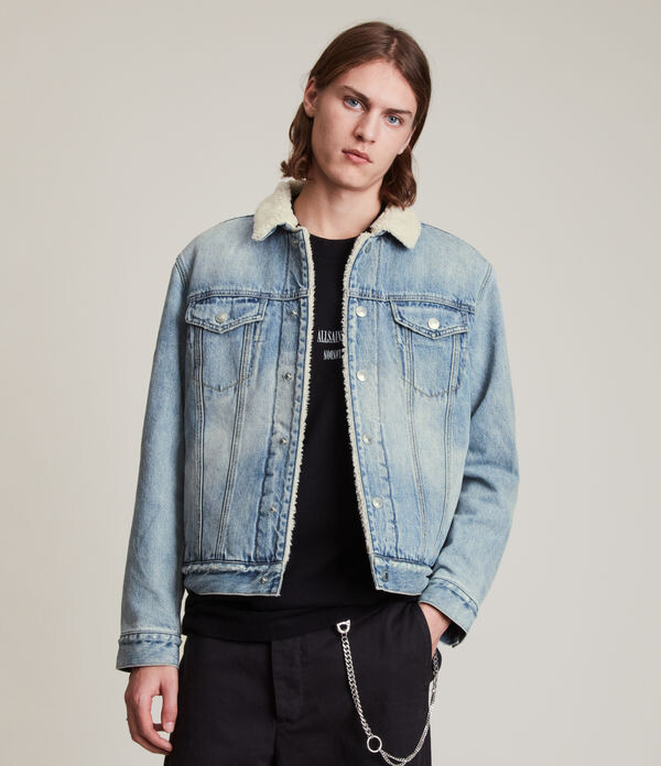 sheepskin lined denim jacket