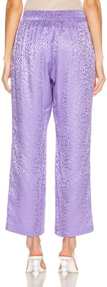 Les Rêveries Tropical Pajama Pants in Purple Leopard Jacquard | FWRD