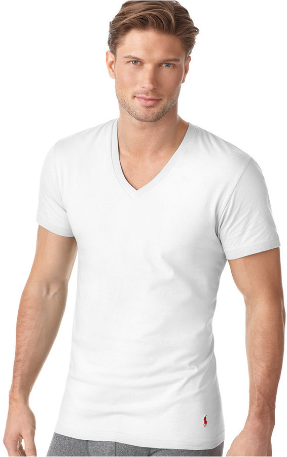 Polo Ralph Lauren Men's Underwear, Celebrity V-Neck T-Shirt 3 Pack -  ShopStyle Undershirts