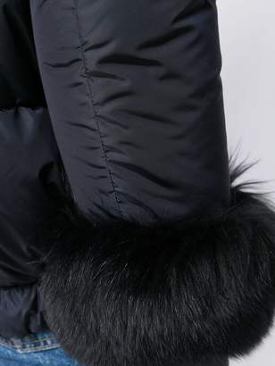 Moncler fur-embellished down jacket