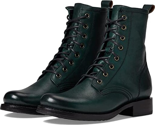 frye veronica combat boots caramel