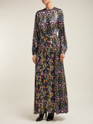 Raquel Diniz Olivia Floral-print Silk Dress - Black Multi
