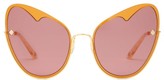 Thumbnail for your product : Moy Atelier - Naked Heart Cat-eye Gold-plated Sunglasses - Gold