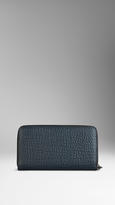 Thumbnail for your product : Burberry Signature Grain Leather Ziparound Wallet