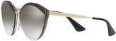Thumbnail for your product : Prada PR 07US Oval Sunglasses, Silver