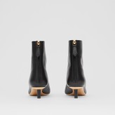 Thumbnail for your product : Burberry Lambskin Sculptural Kitten-heel Ankle Boots