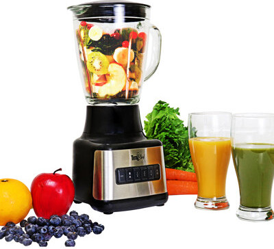 Total Chef 6-Speed Countertop Blender with Glass Jar, 6-cup, 500 Watts