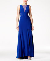 Thumbnail for your product : Nightway Petite Front-Slit Illusion Gown