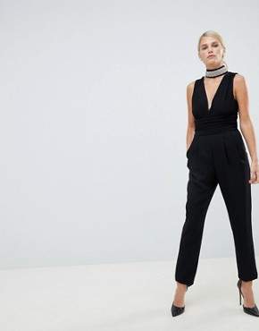 Forever Unique tailored jumpsuit with embellished detail