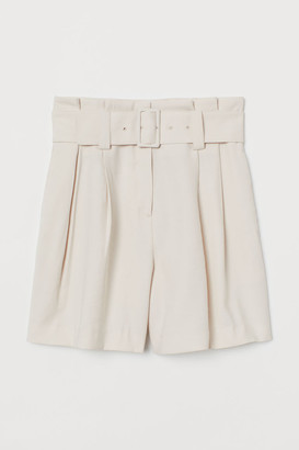 paper bag shorts white