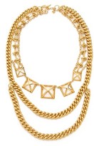 Thumbnail for your product : Rebecca Minkoff Pyramid Cutout Statement Necklace