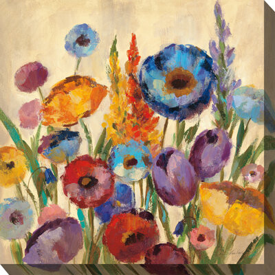 Red Barrel Studio Zetta Jovial Blooms Outdoor Wall Decor