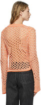 Thumbnail for your product : Acne Studios Orange & White Fishnet Tunic Pullover