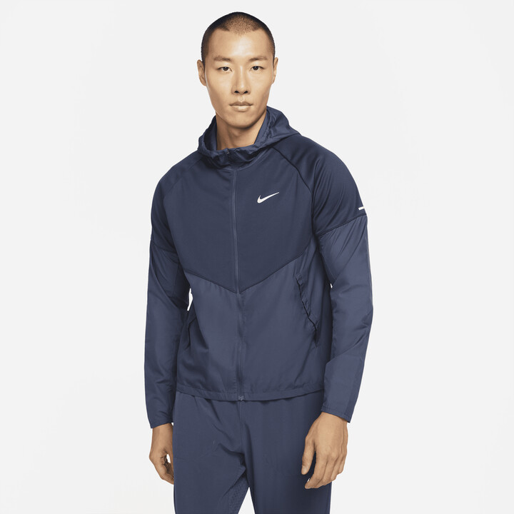 nike repel miler jacket blue