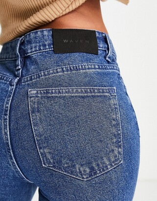 WÅVEN fenn flare jeans in washed indigo