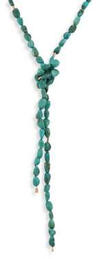ginette_ny Fallen Sky 18K Rose Gold & Turquoise Sautoir Necklace/53"