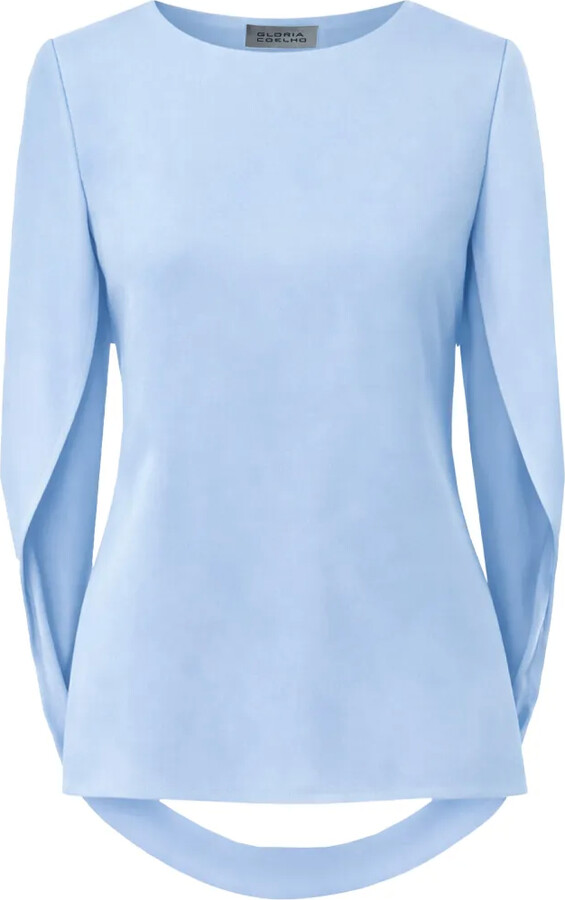 Gloria Coelho Cutout Long-Sleeve Top