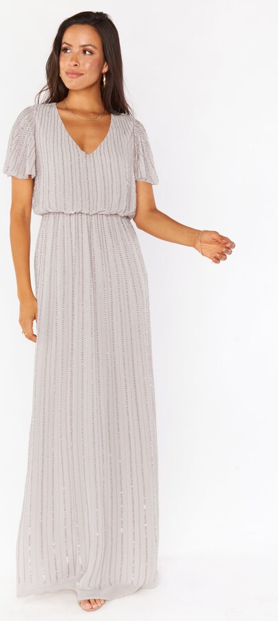 michelle flutter maxi dress