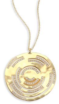 Ippolita SensoTM Extra-Large Staggered Diamond Pave & 18K Yellow Gold Pendant Necklace
