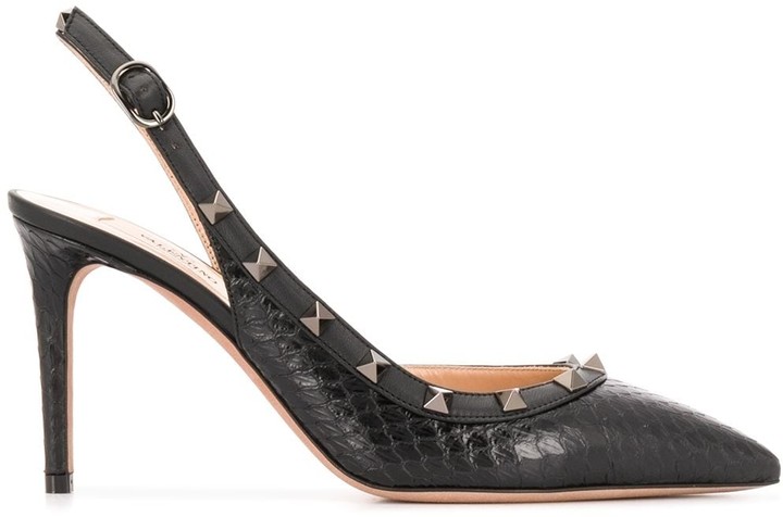 rockstud slingback pumps