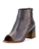 Thumbnail for your product : Alberto Fermani Solara Crinkled Peep-Toe 65mm Bootie