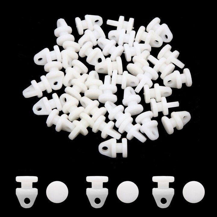 Unique Bargains 40Pcs White 3mm Hole Dia Window Glider Track Slide Wheels Roller Curtain Carrier