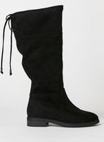Thumbnail for your product : Evans EXTRA WIDE FIT Black Stretch Knee High Boots
