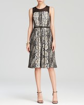 Thumbnail for your product : Adrianna Papell Pleated Snakeskin Print Dress